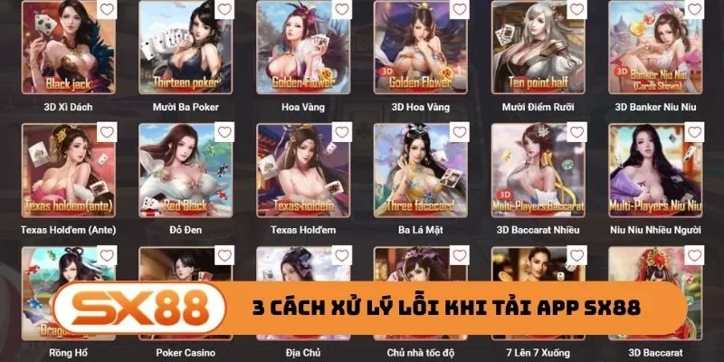 3 cách xử lý lỗi khi tải app SX88