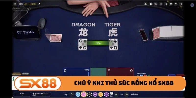 Chú ý cần ghi nhớ khi thử sức Rồng Hổ SX88