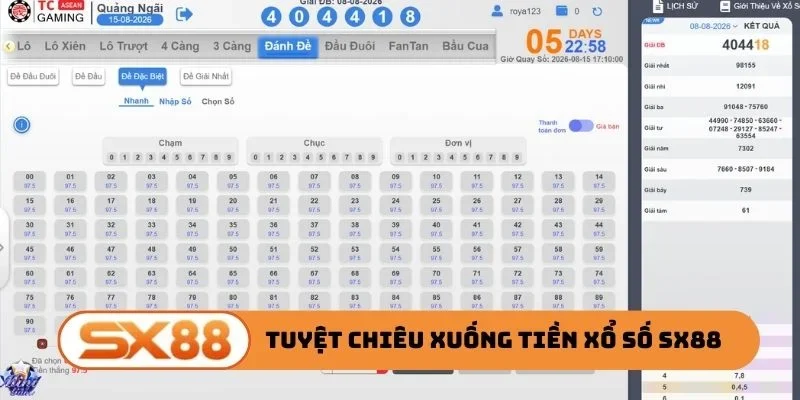 Tuyệt chiêu xuống tiền đầu tư xổ số SX88